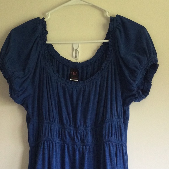 Wrapper Royal Blue Maxi Dress, size 1X - Picture 3 of 8